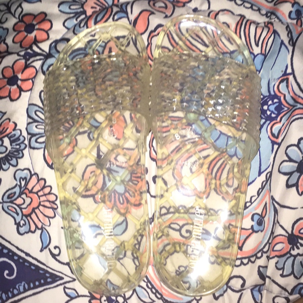 Olivia Miller clear jelly slides